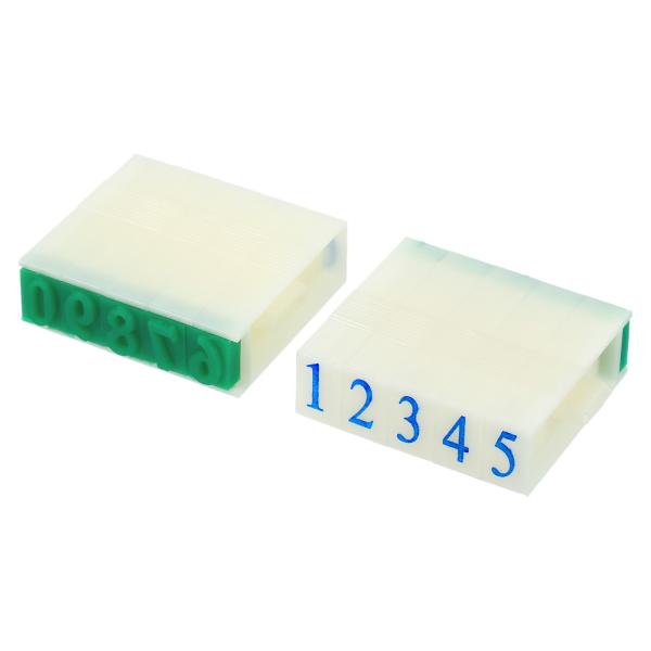 uxcell PATIKIL 取り外し可能なナンバースタンプ9桁 フォントサイズ3 数字0-9 組み合わせセット カード スクラップブック 教育用
