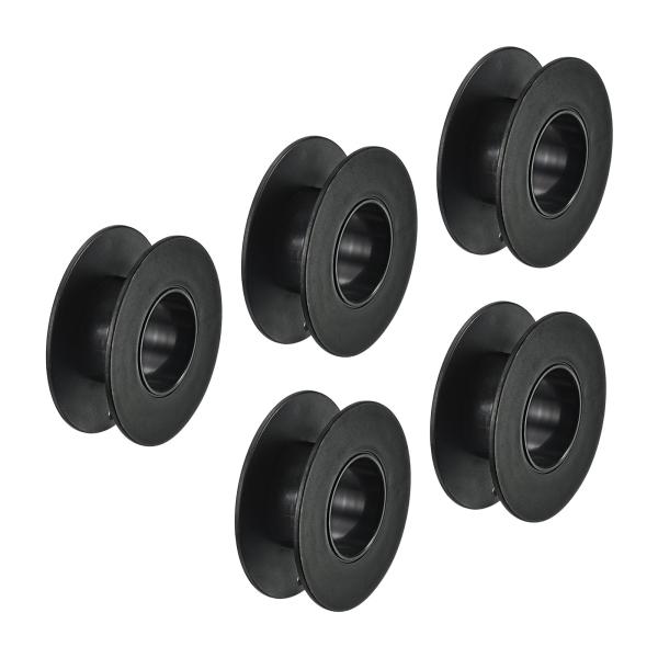 PATIKIL 55mm フロスボビン 20個 プラスチック 空のスプール ワイヤー織りボビン チェーンテープ 刺? 縫製用 ブラック