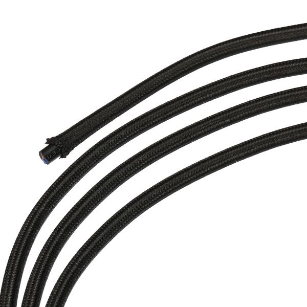 uxcell 撚り布被覆線 ヴィンテージ 織り 生地 電気ケーブル ペンダントライト DIYプロジェクト用 2芯 18AWG 5m ブラック