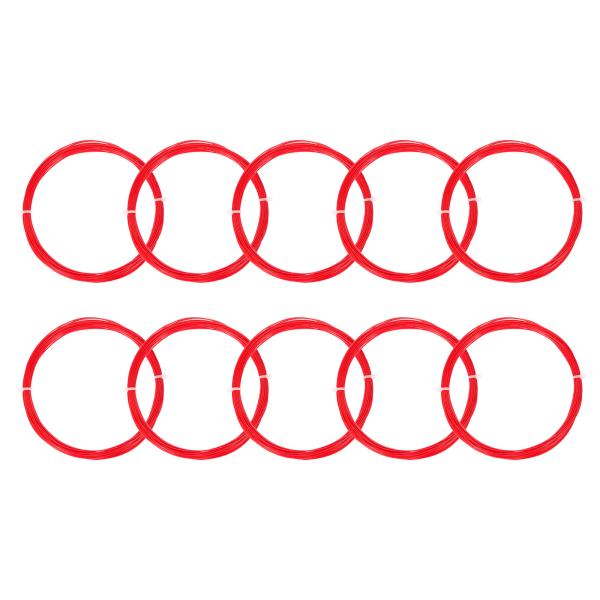 【本商品は海外出荷】お届けは通常20-30日を頂いております。カラー: レッド; 長さ:10 M(長さはラケット1個に適しています); 直径: 0.7 mm; テンションフォース: 20-23lbs; パッキングリスト: 10個バドミントン...