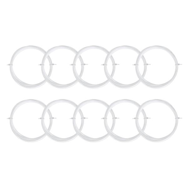 【本商品は海外出荷】お届けは通常20-30日を頂いております。カラー: ホワイト; 長さ:10 M(長さはラケット1本に適しています); 直径: 0.7 mm; テンションフォース: 20-23lbs; パッキングリスト: 10個バドミント...