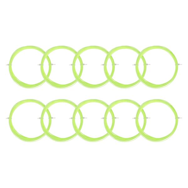 【本商品は海外出荷】お届けは通常20-30日を頂いております。カラー: 蛍光イエロー; 長さ:10 M(長さはラケット1本に適しています); 直径: 0.7 mm; テンションフォース: 20-23lbs; パッキングリスト: 10個バドミ...