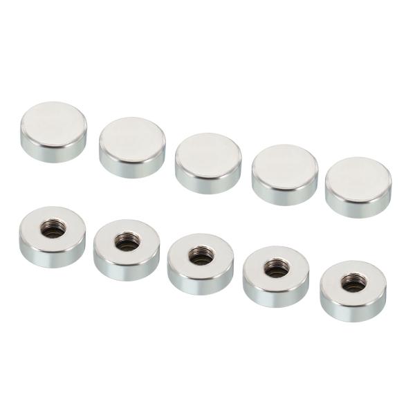 【本商品は海外出荷】お届けは通常20-30日を頂いております。カラー: シルバートーン;材質: 炭素鋼; ねじサイズ: M6x1;合計サイズ: 15x6 mm(D*H);パッケージリスト: 20個キャップナット利点: 1. 電気メッキコーテ...