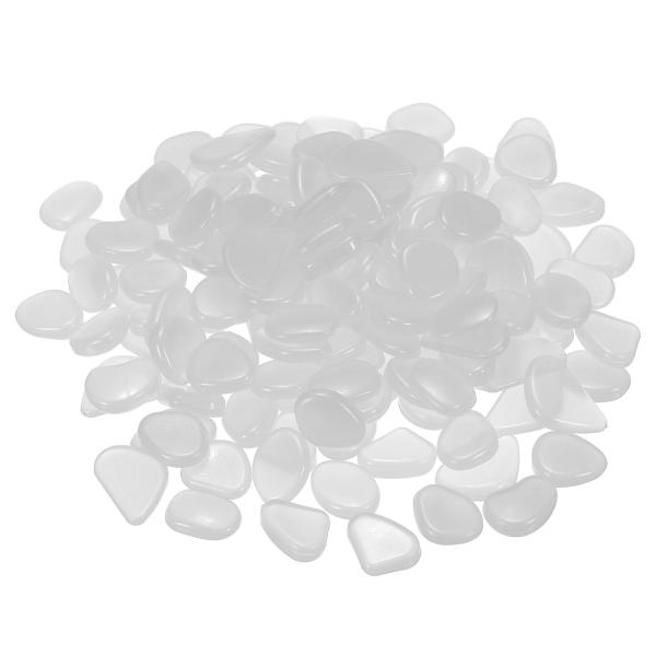 uxcell 夜光石 発光小石 グローロック 鉢植え水槽用DIY装飾用 ホワイト 20-30mm 300個入り