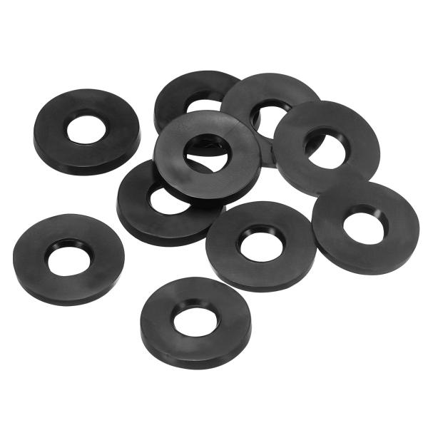 PATIKIL M6 ゴム平ワッシャー 40個入り 6mm ID 13mm OD 1.6mm厚さ シーリング ガスケット リング 蛇口 ブラック