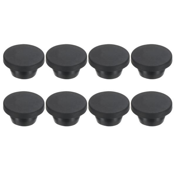 uxcell PATIKIL 19mm直径 ゴムホールプラグ 18mm 穴に適したシリコンラバーラウンドホールストッパー 黒 8個入り