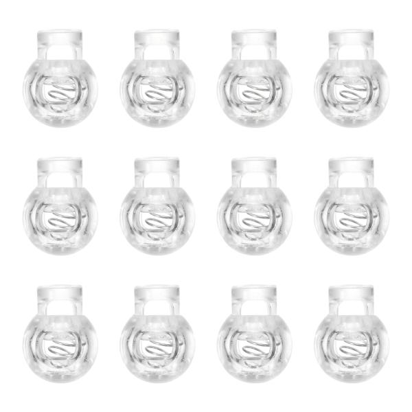 PATIKIL プラスチックコードロック 50個 シングルホールトグルストッパー ラウンドボール型 調整可能 コードストップファスナー パラコード キ