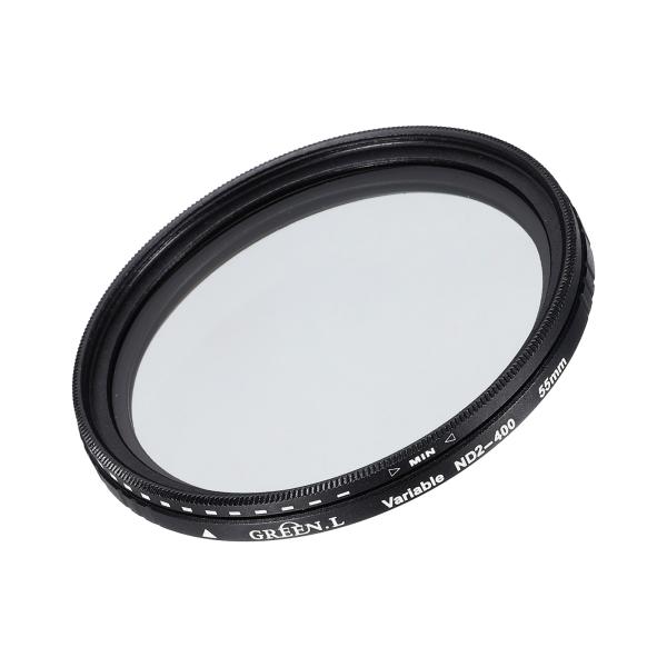 uxcell ND2-400 レンズフィルター 可変中性密度レンズフィルター 55mm 円形NDフィルター グレースケールフィルター