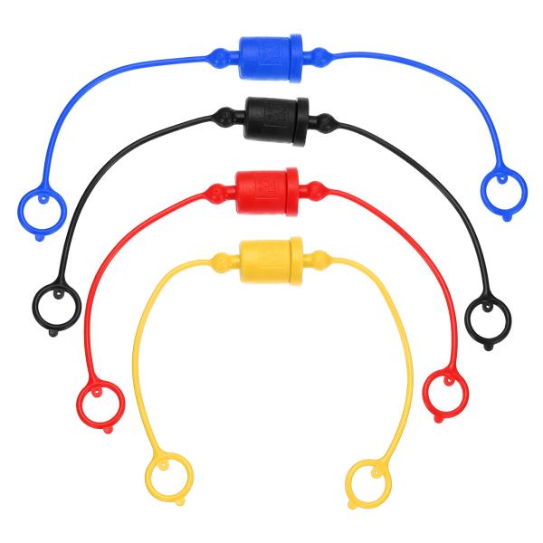 PATIKIL ISO-A 1/4 油圧カプラ オスダストキャップとメスプラグカバー 4セット 油圧クイックコネクトカップリング 保持リング付き キャ