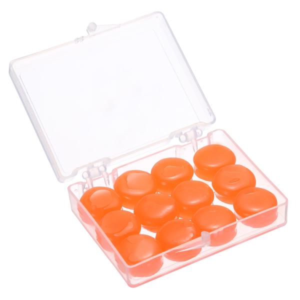 【本商品は海外出荷】お届けは通常20-30日を頂いております。カラー：オレンジ、素材：シリコン、サイズ：6.4x5.5 cm、ノイズ低減レベル：32db、パッキングリスト：12個 x 睡眠用耳栓利点：当社の成形可能な睡眠用耳栓は、安全で非ア...