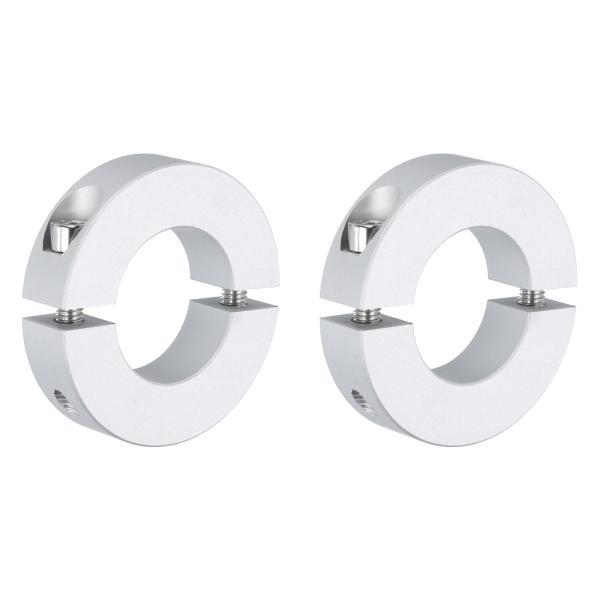 uxcell 32mm軸用2個入りダブルスプリットクランプオンシャフトカラー 2ピースクランピングカラー 60mm外径 15mm厚さ アルミニウム合金