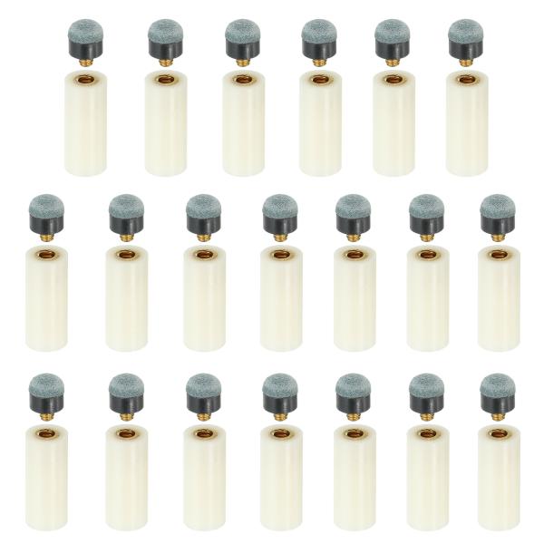 【本商品は海外出荷】お届けは通常20-30日を頂いております。色: グレー; 素材: レザー、プラスチック; サイズ: 35 x 11 mm / 1.4 x 0.43" (高さ*奥行き); 梱包リスト: プールキューチップ20個、プールキュ...