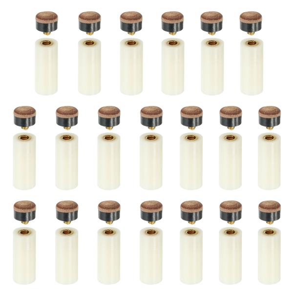 【本商品は海外出荷】お届けは通常20-30日を頂いております。色: 茶色; 素材: レザー、プラスチック; サイズ: 35 x 11 mm / 1.4 x 0.43" (高さ*奥行き); 梱包リスト: プールキューチップ20個、プールキュー...