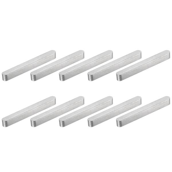 uxcell 10個入り 丸端フェザーキー 6x6x55mmステンレス鋼製プロフェッショナル平行ドライブ軸キーストック 金属製品産業用