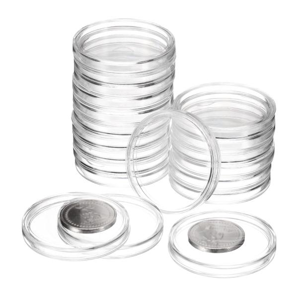 【本商品は海外出荷】お届けは通常20-30日を頂いております。透明プラスチックコインホルダー：コインディスプレイホルダー20個が付属します。コインサイズに適しています：40mm。クリアホルダー外径：44mm。注意：購入前にコインのサイズをよ...