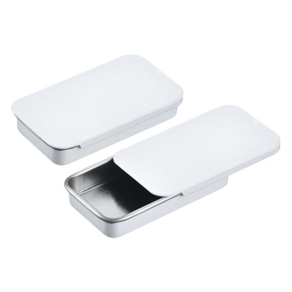 uxcell 16個 ブリキ缶 スライド式 ギフトボックス おもちゃ箱 ミニボックス 小物入れ 蓋付き 60 x 34 x 11mm ホワイト