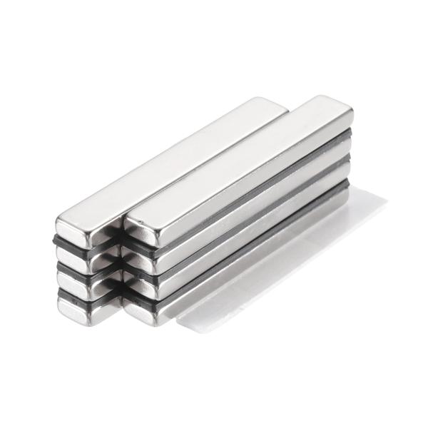 uxcell 超強力マグネット ネオジウム磁石 60 x 10 x 5mm 小型 直方体 マグネットバー 両面テープ付き 強力磁石 ホワイトボード 科