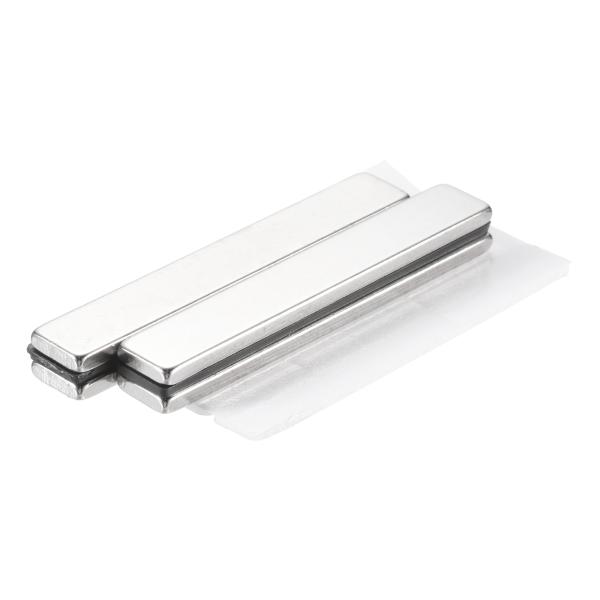 uxcell 4個 強力マグネット ネオジむ磁石 60 x 10 x 3 mm 小型 長方形 マグネットバー 両面テープ付き 超強力磁石 フラットマグ