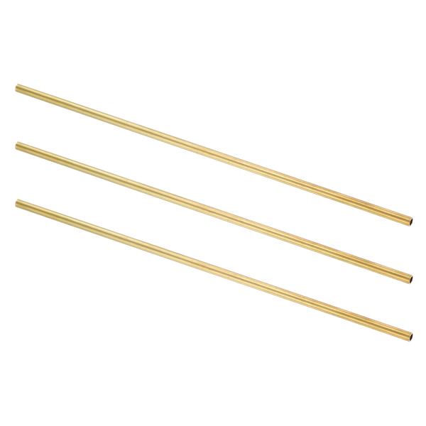uxcell 3個入りH62真鍮丸管 外径4mm 壁厚0.5mm 長さ200mm シームレス精密直管 DIYプロジェクト クラフト ガーデニング産業