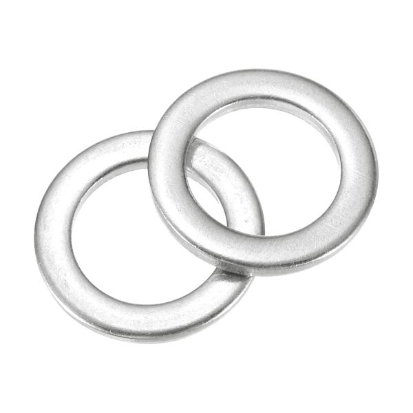 uxcell 60個M12 304ステンレス鋼平座金プレ ーンワッシャー12mm ID 18mm OD 2mm厚フラットスペーサーねじボルト庭 蛇口配