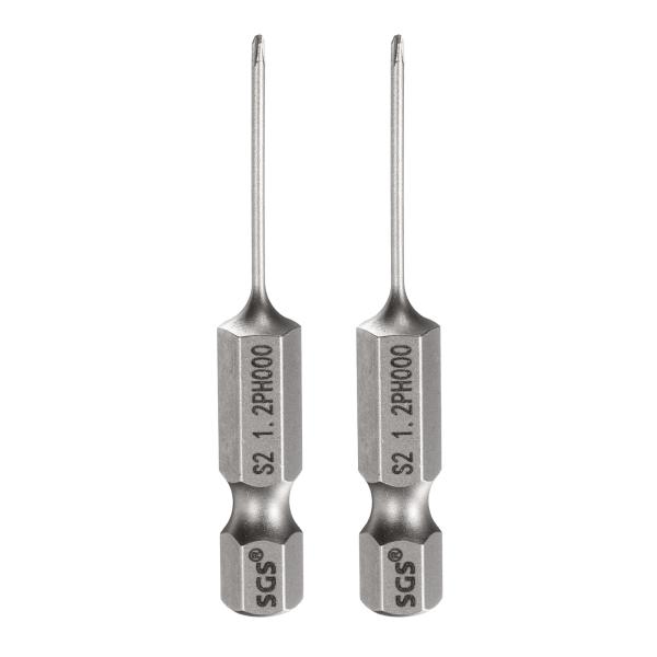 uxcell 2pcs #000 フィリ ップス スクリュードライバービット PH000 1/4