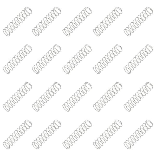 PATIKIL 20個 圧縮ばね 0.4×5×20 mm 押しバネ スプリング コイルばね 396ステンレス 作業 おもちゃ DIY 修理 シルバート