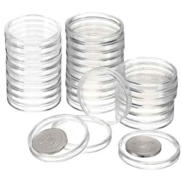 【本商品は海外出荷】お届けは通常20-30日を頂いております。透明プラスチック コイン ホルダー 50個セット。対応コインサイズ: 38mm / 1.38インチ。ホルダー外径: 42.5mm / 1.54インチ。注意: 購入前にコインのサイ...