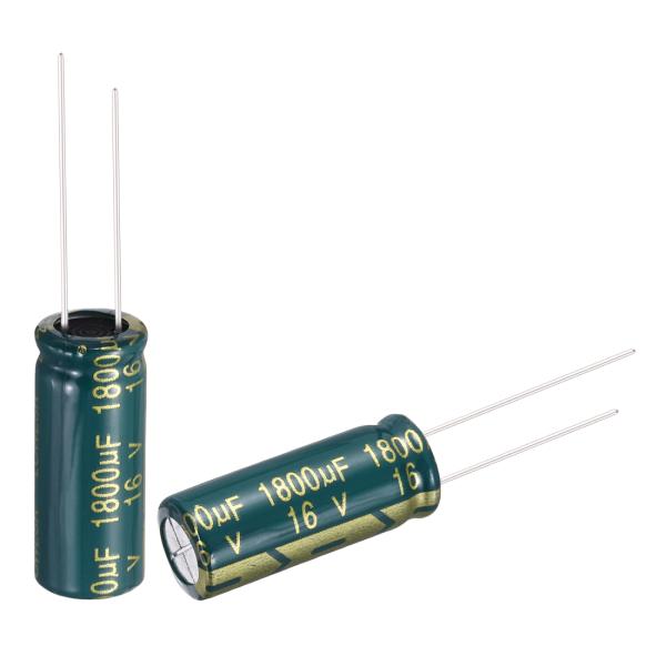 uxcell 1800uF 16V 10x10mm 電解コンデンサ ラジアルリード アルミニウム電解コンデンサ TV LCDモニター VCD用 18個