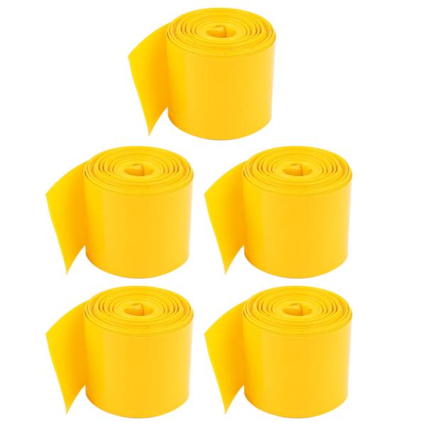 【本商品は海外出荷】お届けは通常20-30日を頂いております。製造国：中国；材料：PVC; ネット重量: 74gパッケージ内容: 5 x PVC熱収縮チューブ；メインカラー：イエロー；フラット幅: 29.5mmラウンドの直径: 18mm；全...