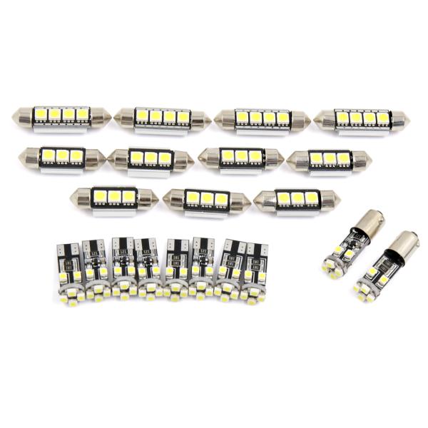 uxcell ledルームランプ ドームマップライト ステップ 車内灯 BMW E46セダンクーペM3 白色LEDパッケージ 21個入り DC 12V