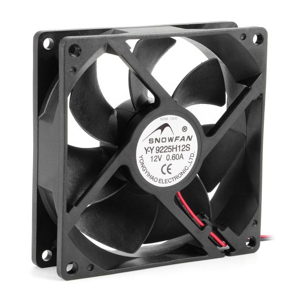 uxcell 冷却ファン DC 12V .6A 92mmx92mmx25mm 電子機器ファン PC冷却ファン 1個入り