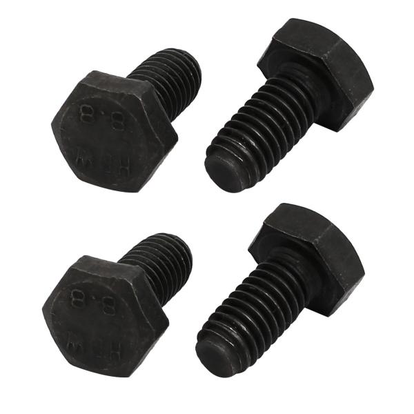 uxcell 六角ボルト 六角ヘッドスクリュー 六角キャップスクリュー M6x12mm 炭素鋼 4個入り