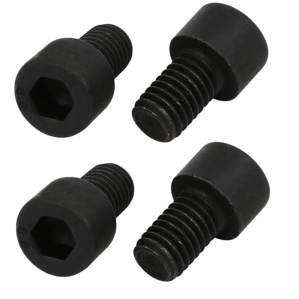 uxcell 六角ヘッド 六角ボルト 全ねじ 左ねじ サイズM8x12mm 8.8グレード 炭素鋼製 ブラック 4本入