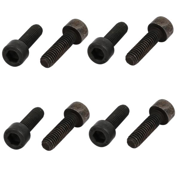 uxcell 六角ヘッド 六角ボルト 全ねじ 左ねじ サイズM6x20mm 8.8グレード 炭素鋼製 ブラック 8本入