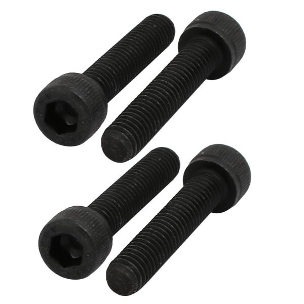 uxcell 六角穴付きボルト 左手ねじボルト M6x30mm 炭素鋼材質 12.9グレード 六角ソケット 4個入リ