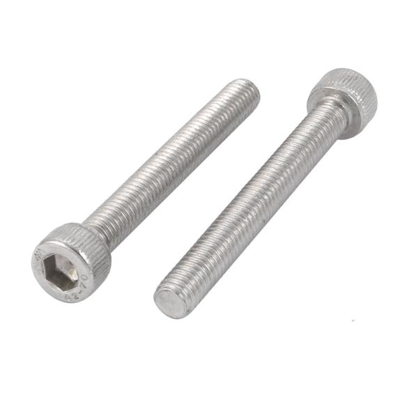 uxcell 六角穴付きボルト キャップねじ M6x50mm 304ステンレス鋼 左手のスレッド 2個入り