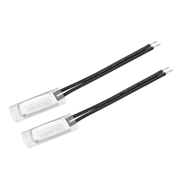uxcell KSD9700サーモスタット 温度コントローラー スイッチ メタル製 温度90℃ 正常に閉めるN.C 5A 2個入