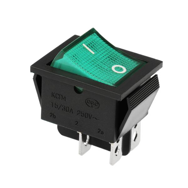 uxcell ボートロッカースイッチ オン/オフ AC 250V 15A / 30A
