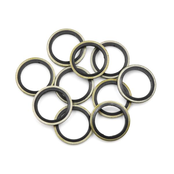 uxcell オイルクラッシュワッシャ エンジン オイル クラッシュ ワッシャ ドレン プラグ ガスケット 16mm ID. 22mm OD. 10個