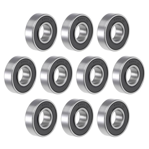 uxcell ABEC-3ベアリング 深溝玉軸受 6003-2RS 6004-2RSボールベアリング 6001-2RS (10個)