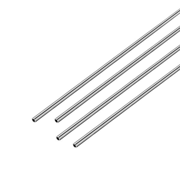uxcell 丸チューブ 丸パイプ 丸棒 304ステンレス鋼 2mm OD 0.15mm 250mm長さ シームレス直管チューブ 4個入り