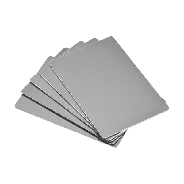 uxcell ブランクメタル名刺 ビジネス名刺 名刺用紙 100x60x1mm 陽極酸化アルミニウム板 DIY印刷彫刻用 ブラック 5個