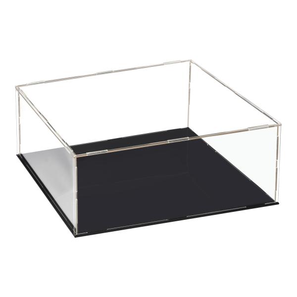 uxcell 陳列ケースボックス 防塵 保護 ショーケースキューブグッズショーボックス アクリル クリア 25x25x15 cm