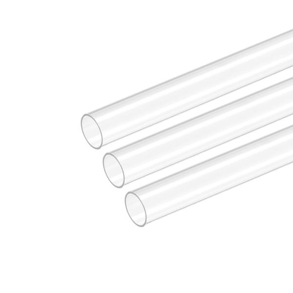 uxcell プラスチックパイプ 硬質ポリカーボネート ラウンドチューブ 10mm内径 11mm外径 150mm高さ インパクト クリア 3個