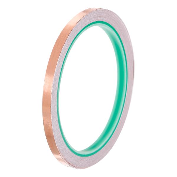 PATIKIL 銅箔テープ 6 mm x 10 M 0.05 mm厚さ 両面導電性 接着剤 EMIシールド 電子機器 回路 接地用