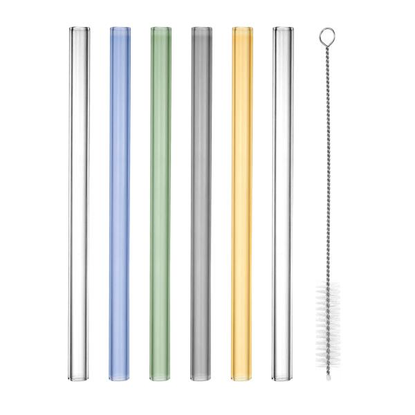 【本商品は海外出荷】お届けは通常20-30日を頂いております。仕様：材質：ガラス、カラー：5カラー、サイズ：高さ：20 cm、直径：12mm、パッケージリスト：6個 x ホウケイ酸ガラス管、1個 x クリーニング筆このガラス管は耐久性があり...