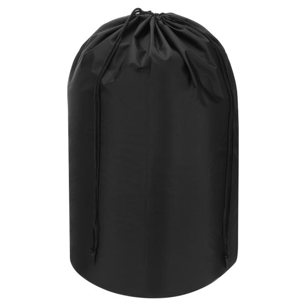 PATIKIL スタッフサック 12x24インチ防水アウトドア収納袋 ポータブルドローストリングダストフラップバッグ 軽量寝袋 キャンプ 黒