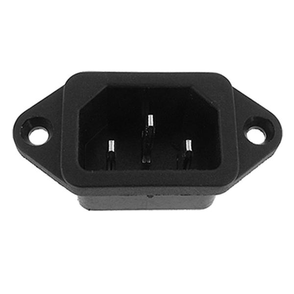 uxcell 電源インレットソケット AC 250V 10A IEC 320 C14パネルマウントプラグ 3ターミナル