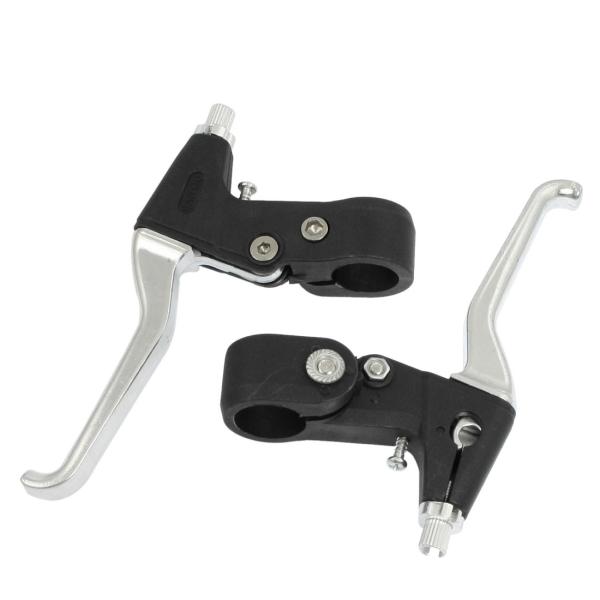 uxcell 自転車ブレーキレバー ブラック シルバートーン レバーハンドル 22mm直径ハンドル 自転車 交換用アクセサリ 補修部品