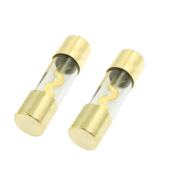 uxcell ガラス管ヒューズ ガラス製 ヒューズ部品 60A 38mm x 10mm AGU 2個入り